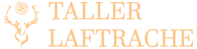 Logo Taller Artesanal Laftrache Formato Horizontal en Color Beige Claro
